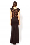 Gorgeous long evening dress with lace inserts Black