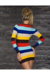 Sexy multicoloured long sleeved dress