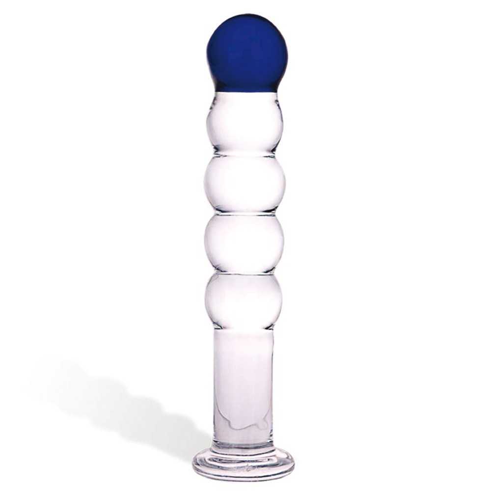 Fallo Anale Dildo Glas Lithium Blue Sexy Shop L.19cm D.4cm