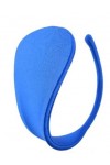 Blue C string in stretch lycra virtually invisible thong