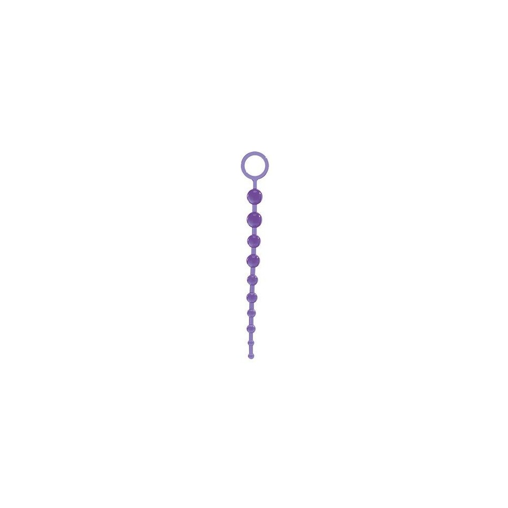 Jammy 10 Bead Anal Dildo in PVC Purple Colour L.32cm