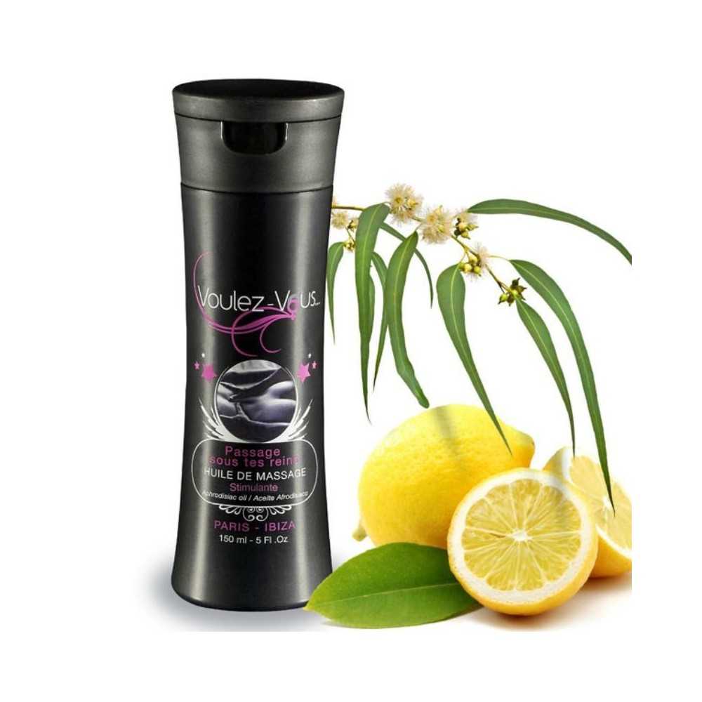 Voulez-Vous olio da massaggio Eucalpito e Limone 150ml Afrodisiaco Stimolante