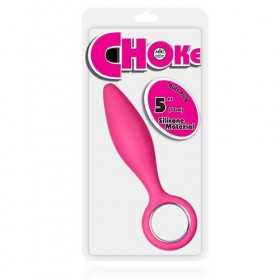 Choke 5" Pink Silicone Anal Plug L.13cm