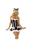 Sexy cat costume Black and Pink One Size