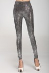 Sexy Leggings Animalier Argento e Nero