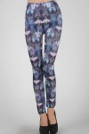 Leggings with butterfly and floral print Sexy Shop One Size