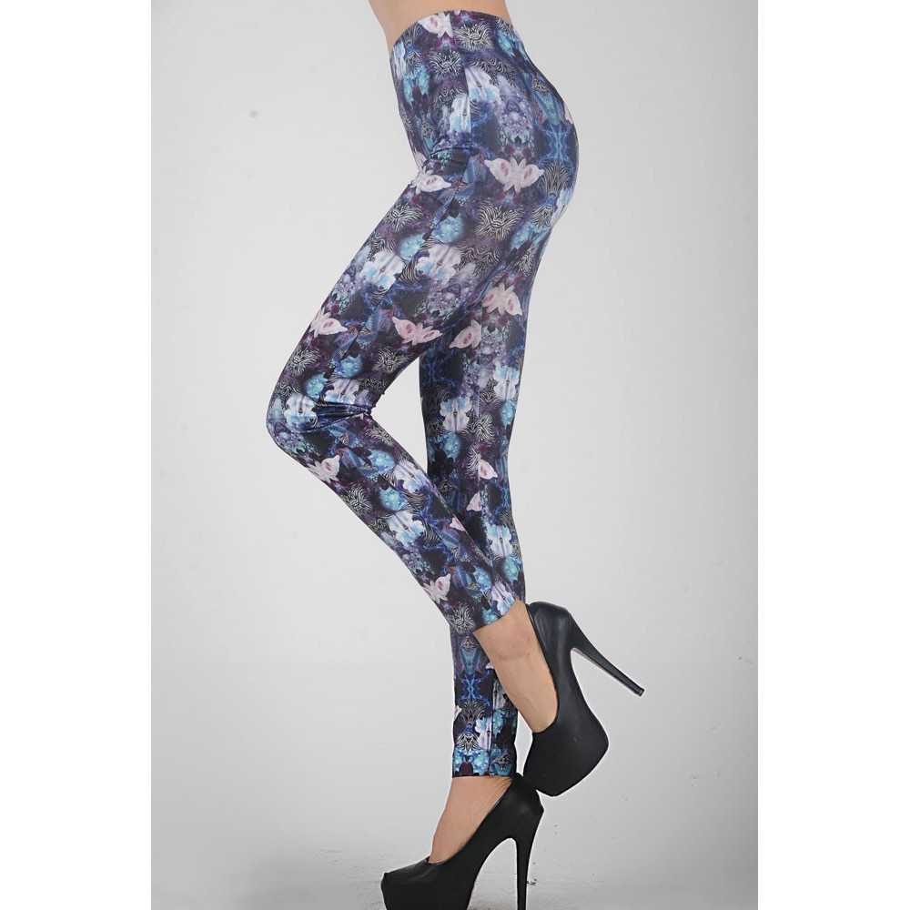 Leggings con Farfalle e Motivi Floreali