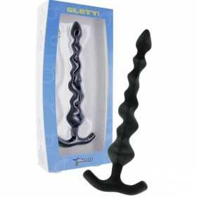ManzzzToys Giletti Black Silicone Anal Chain D.2-3,5cm L.21cm