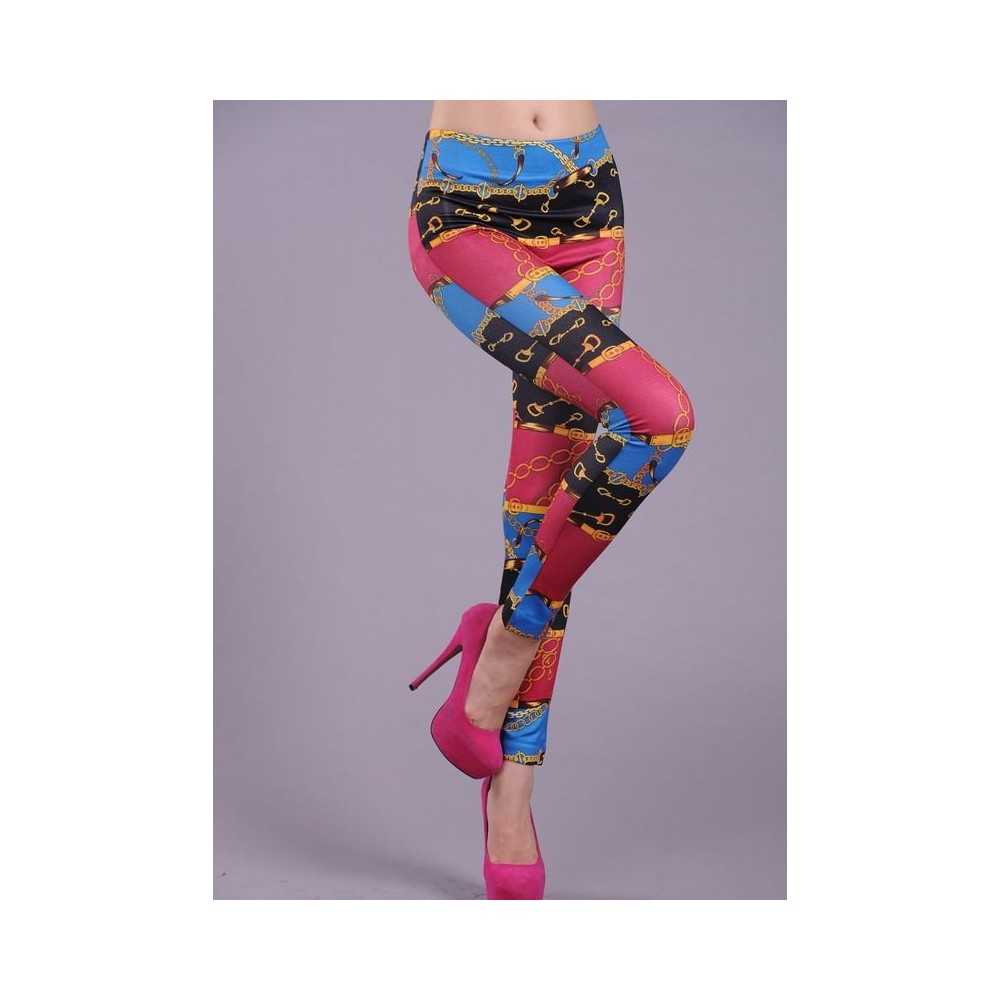 Sexy Leggings Stampa Catene