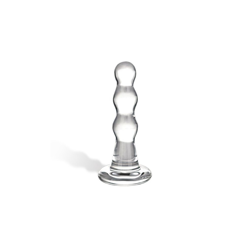 Fallo Glas Triple Play Beaded Glass Butt Plug L.10cm