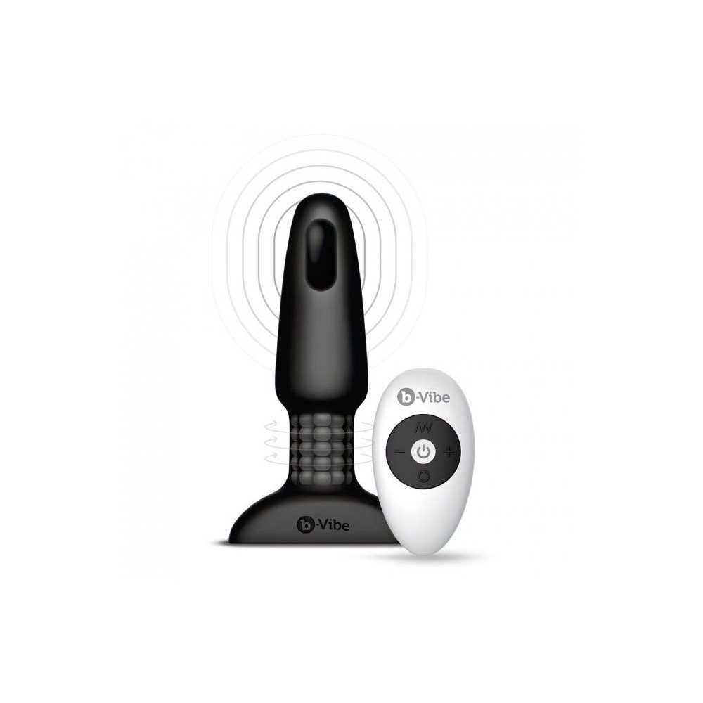 B-Vibe Rimming Remote Control Plug 2 Black   @DIR