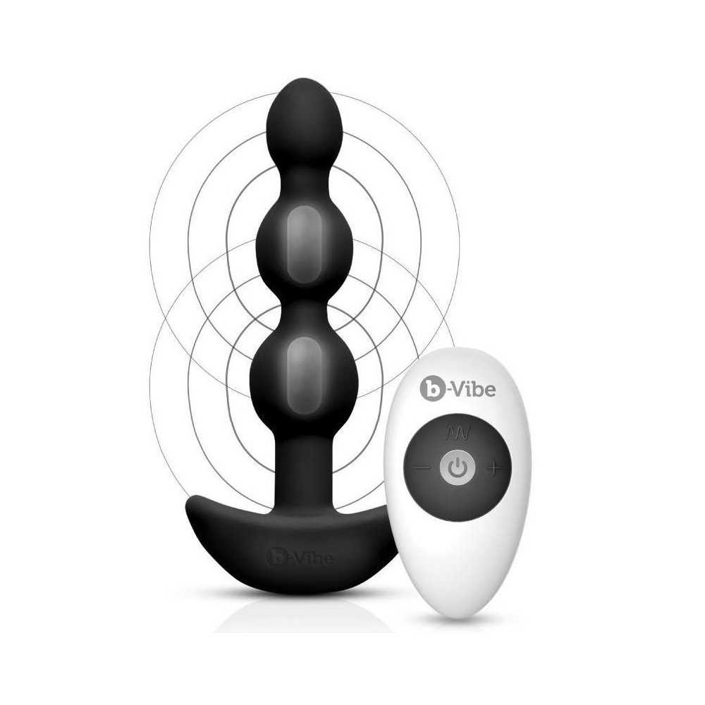 B-Vibe Triplet Anal beads Black 5.4” x 1.2”   @DIR