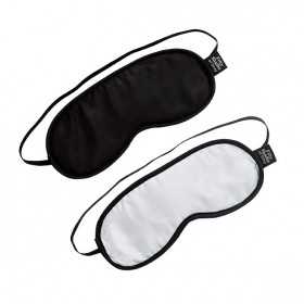 Sexy Masks 50 Shades of Gray Soft Blindfold Twin Pack