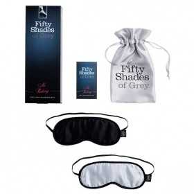 Sexy Masks 50 Shades of Gray Soft Blindfold Twin Pack