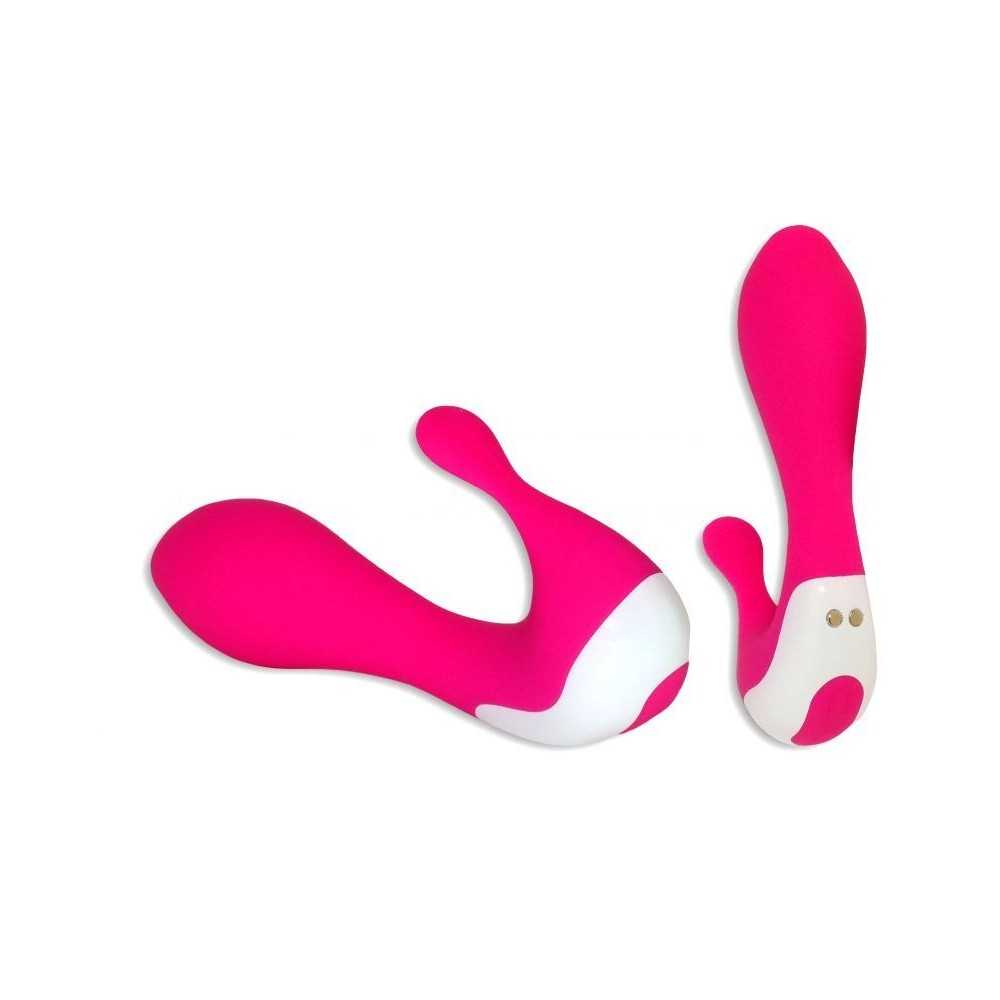 Vibrator with Clitoral Stimulator L.14.2cm D.3.5cm