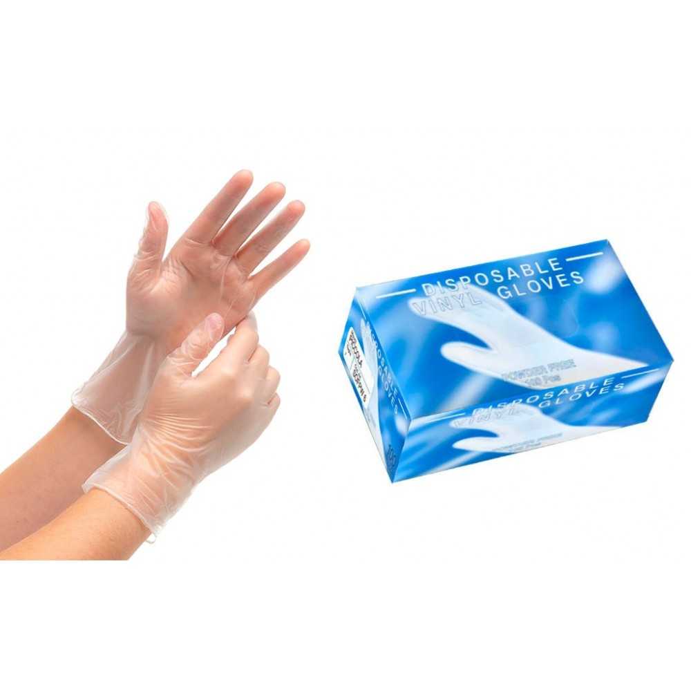 Disposable Vinly Gloves Resistant Dust Free Size XL 100pcs