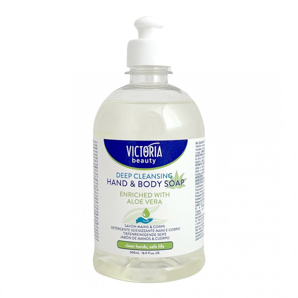 Detergente Igienizzante Mani e Corpo con Aloe vera 500ml Victoria Beauty