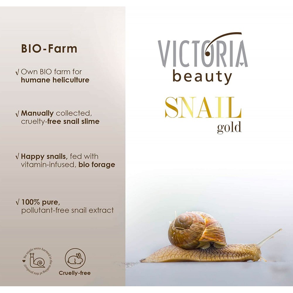 Crema Viso Schiarente alla bava di lumaca & Olio di Argan +SPF25 Snail GOLD 50ml Victoria Beauty