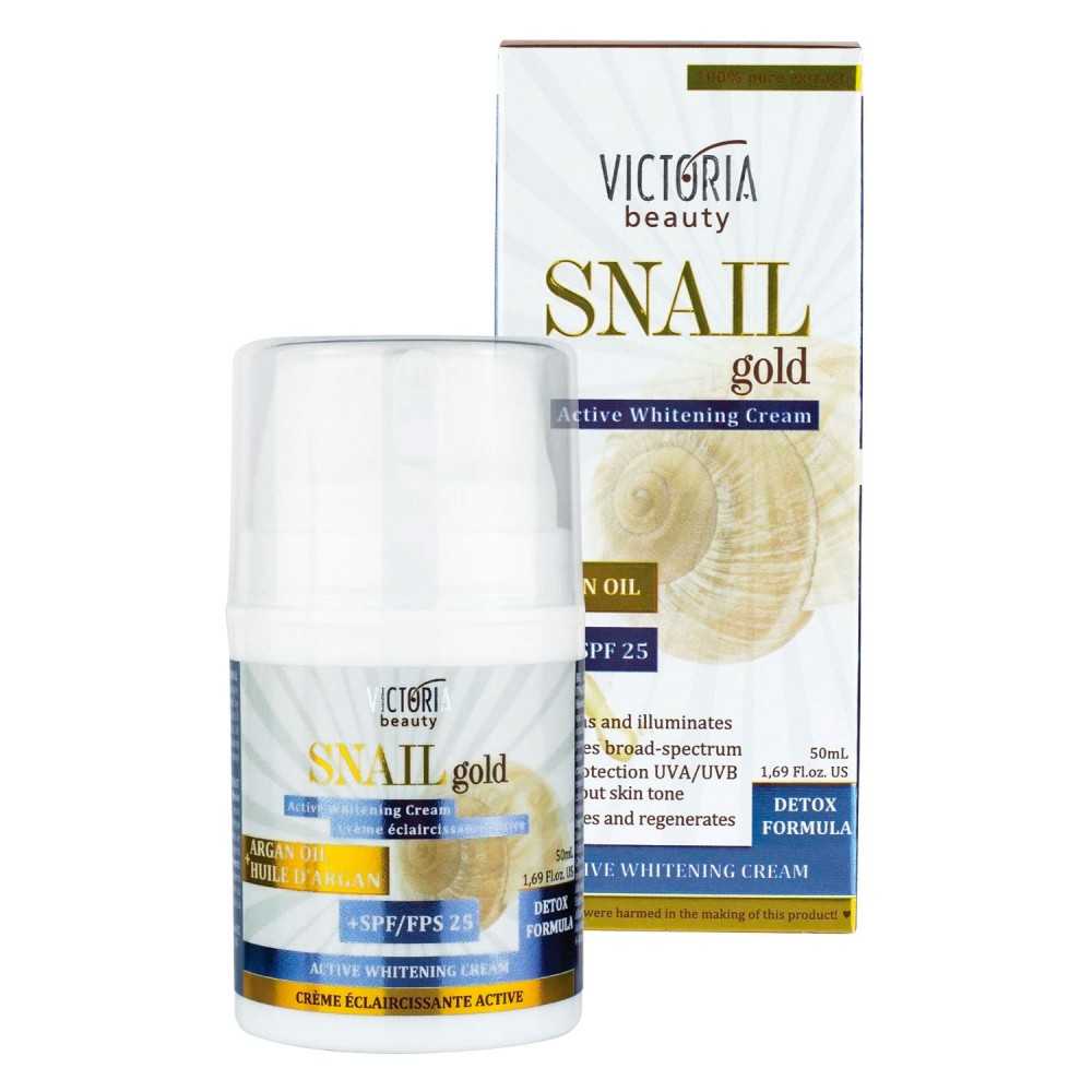 Active Whitening Face Cream with Snail Extract & Argan Oil +SPF25 50ml Victoria Beauty