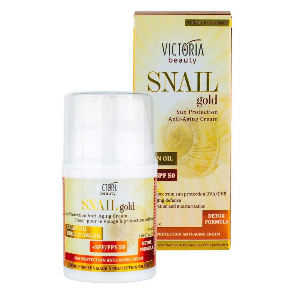 Sun Protection Anti-Aging Cream SPF 50 with Snail Extract & Argan Oil 50ml Victoria Beauty
