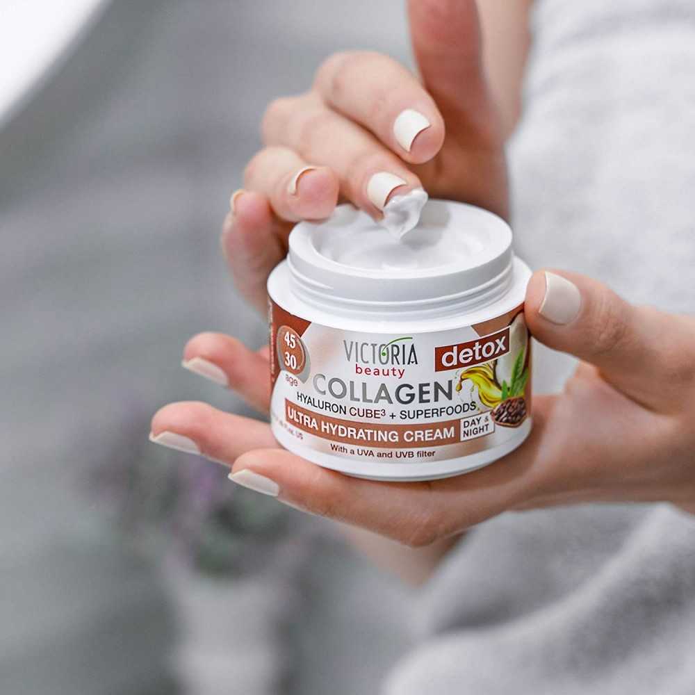 Crema Viso Ultra Idratante al Cacao Tè Verde Noce di Cocco 30-45 Victoria Beauty