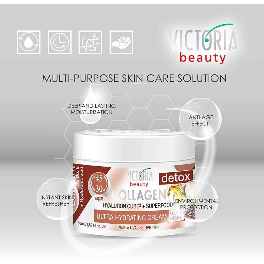 Crema Viso Ultra Idratante al Cacao Tè Verde Noce di Cocco 30-45 Victoria Beauty