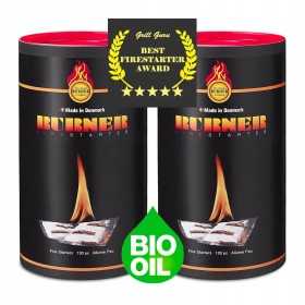 KIT 200 BIO OIL Burner Firestarter Firelighters for Barbecue Fireplace Stove
