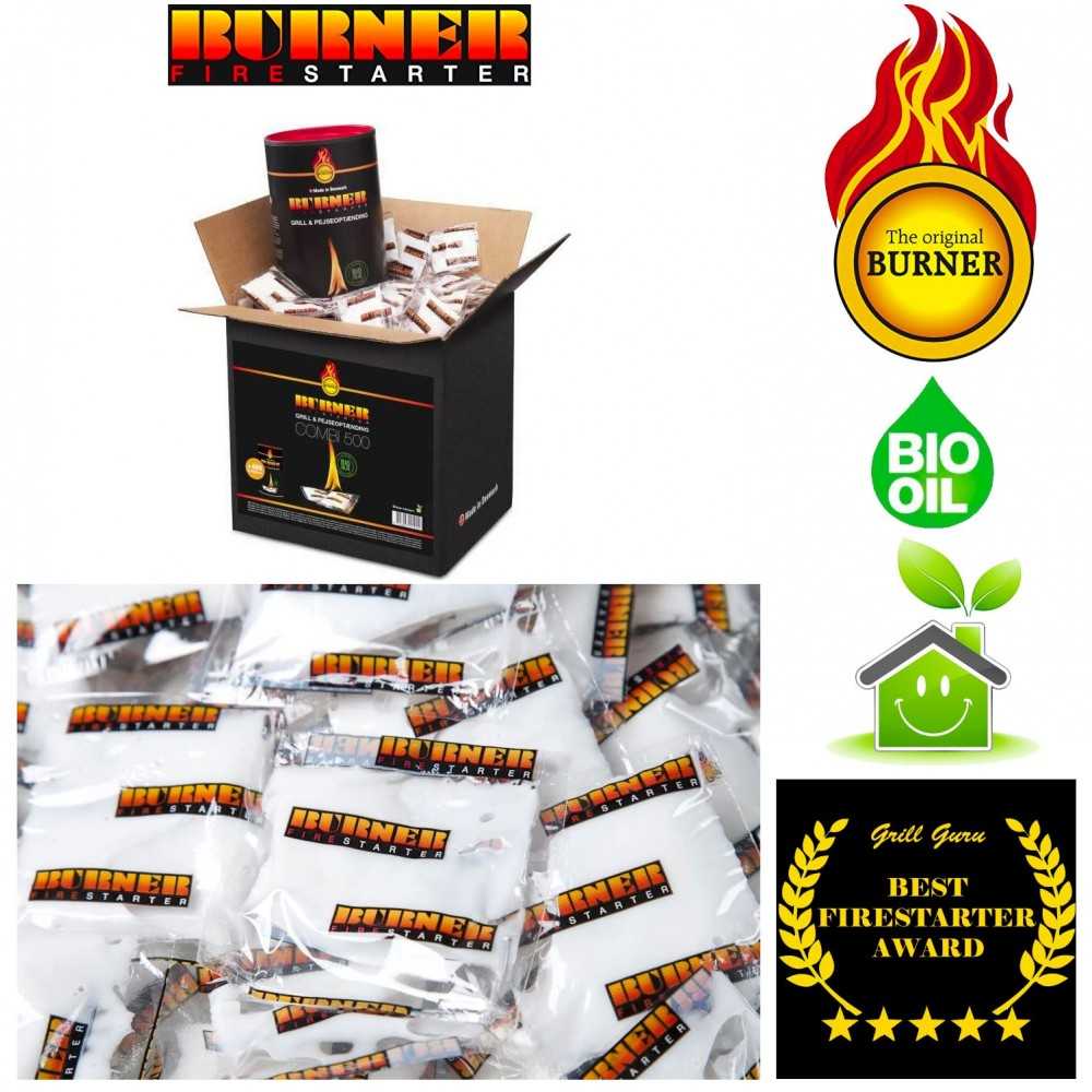 Burner Firestarter Accendifuoco BIO OIL Combi 500 Bustine Barbecue Camino