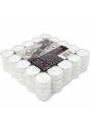 Hofer Living Tealight Unscented Candles 4h 100Pcs White