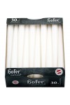 Hofer Conical Candles for candlesticks Set of 30 Candles Ø23x250mm 7h White