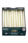 Hofer Conical Candles for candlesticks Set of 30 Candles Ø23x250mm 7h Ivory