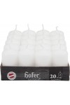 Hofer Non-drip Pillar Candles 4x7cm 7h Box of 20Pcs White