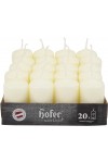 Hofer Candele Cilindriche Antigoccia 40x70mm 7h Box 20Pz Avorio