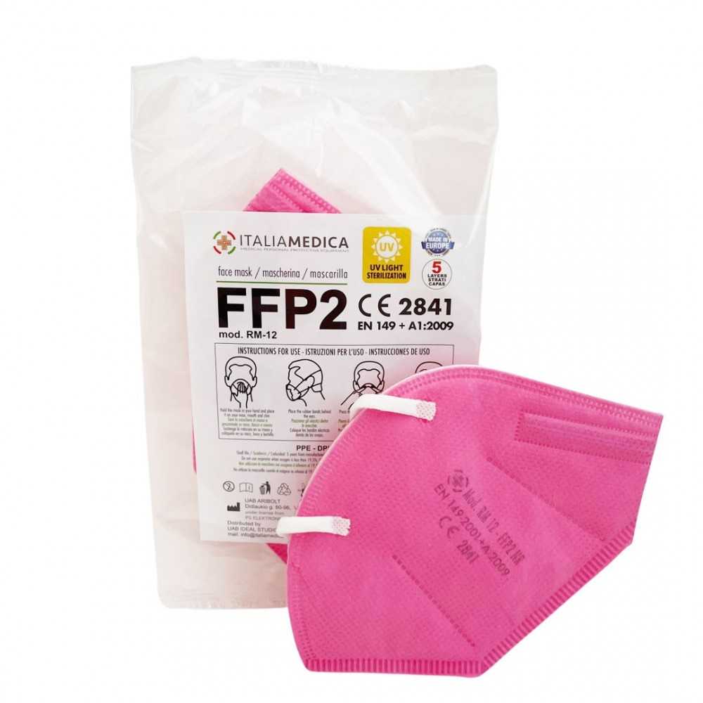 50 Mix Multicolor FFP2 Masks CE2841 Certified DPI Cat.III Italiamedica