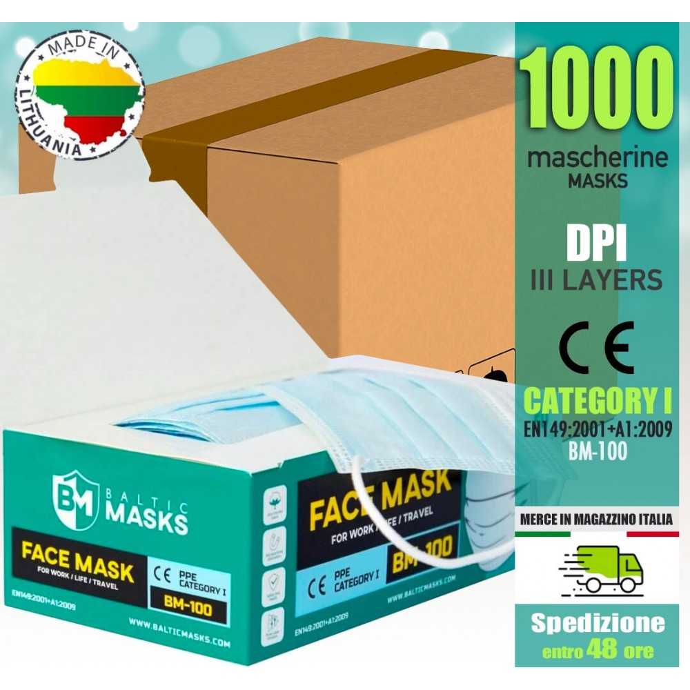 1000 PPE Masks CE EN149:2001+A1:2009 Made in Eu Baltic Masks BM-100