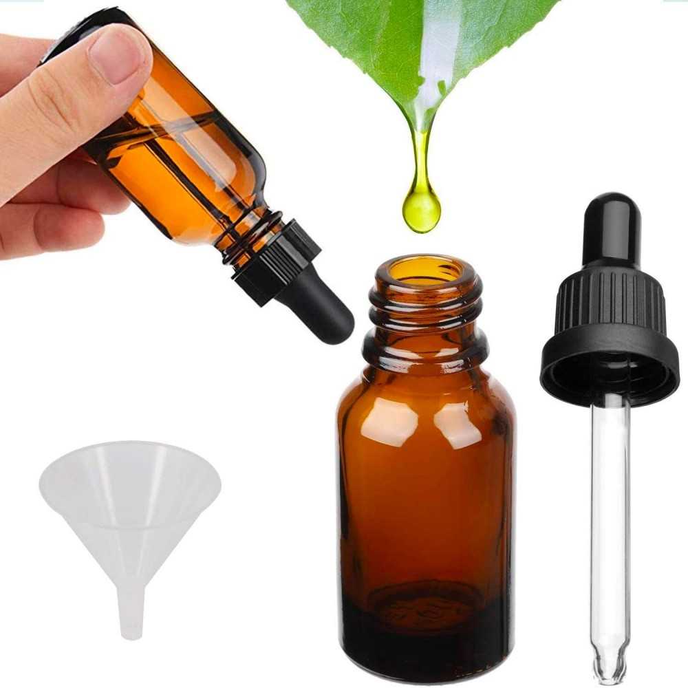 10 Pack Glass Bottles of 10ml with laboratory dropper