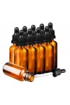 10 Pack Glass Bottles of 10ml with laboratory dropper