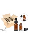 100 Pack Glass Bottles of 10ml with laboratory dropper