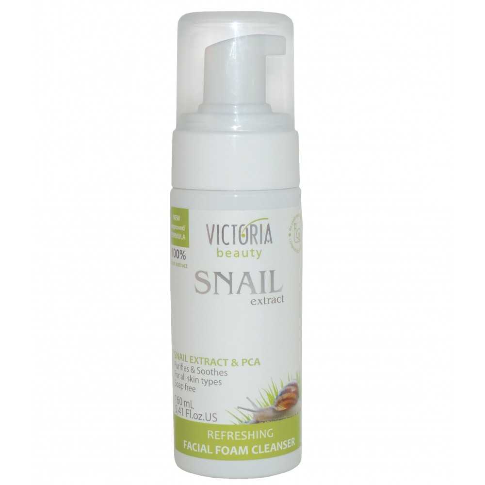 Schiuma Detergente Viso alla bava di lumaca 160ml Snail Extract Victoria Beauty