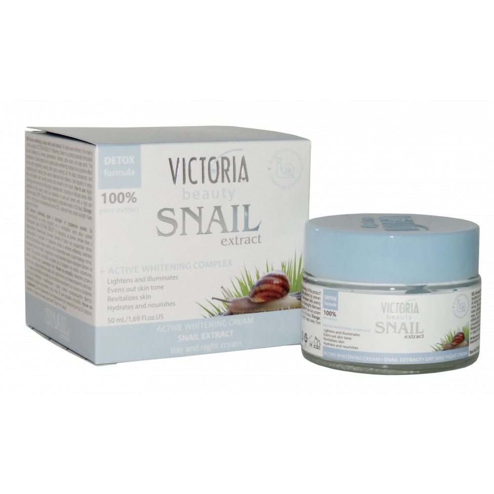 Crema Viso Schiarente alla bava di lumaca 50ml Snail Extract Victoria Beauty