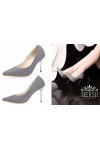 High heel pointy toe pumps with glitter 10cm Stiletto Heel Silver