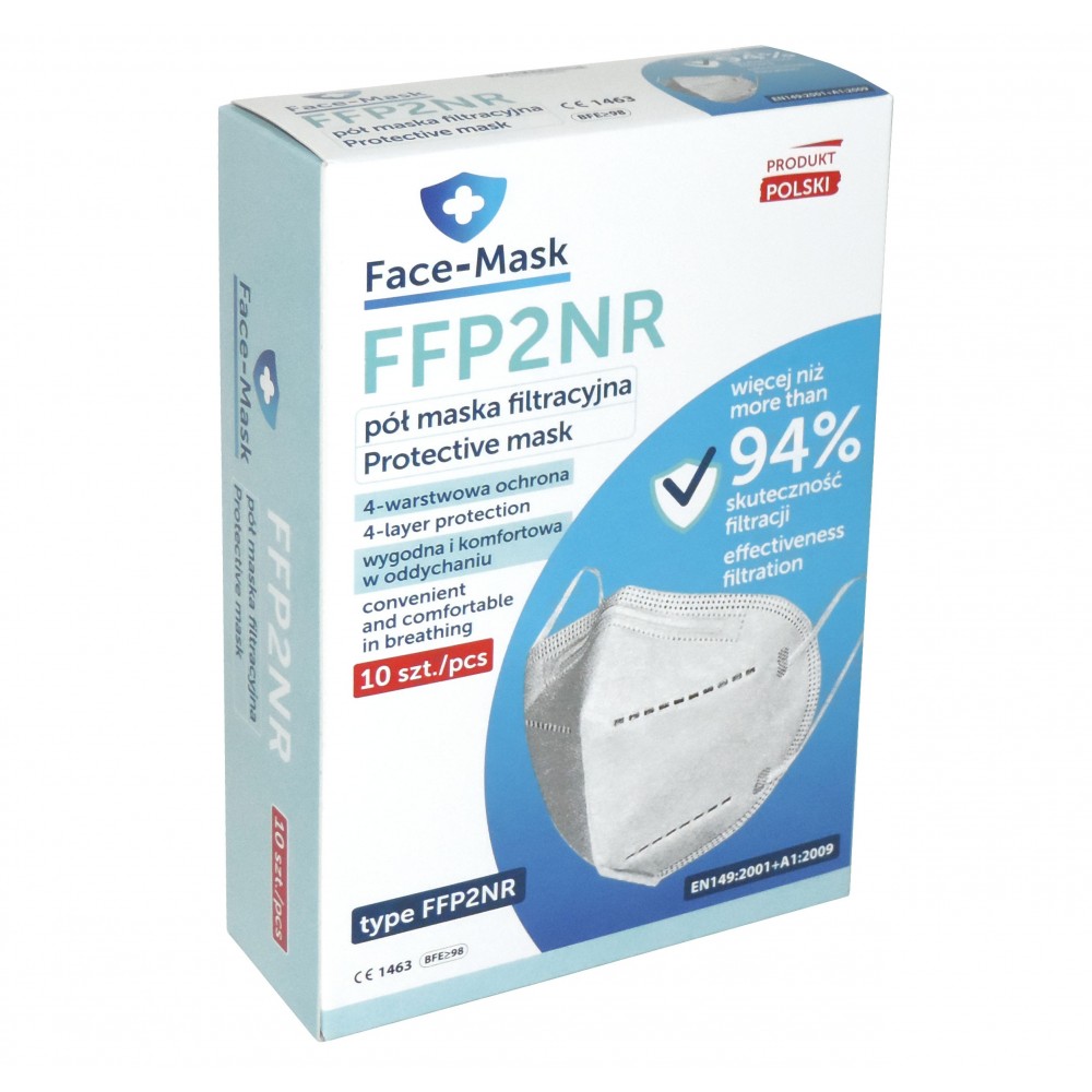 Mascherina FFP2 PMF BIANCA Face-Mask CE1463 Made in EU 10 pezzi N90056004422-10