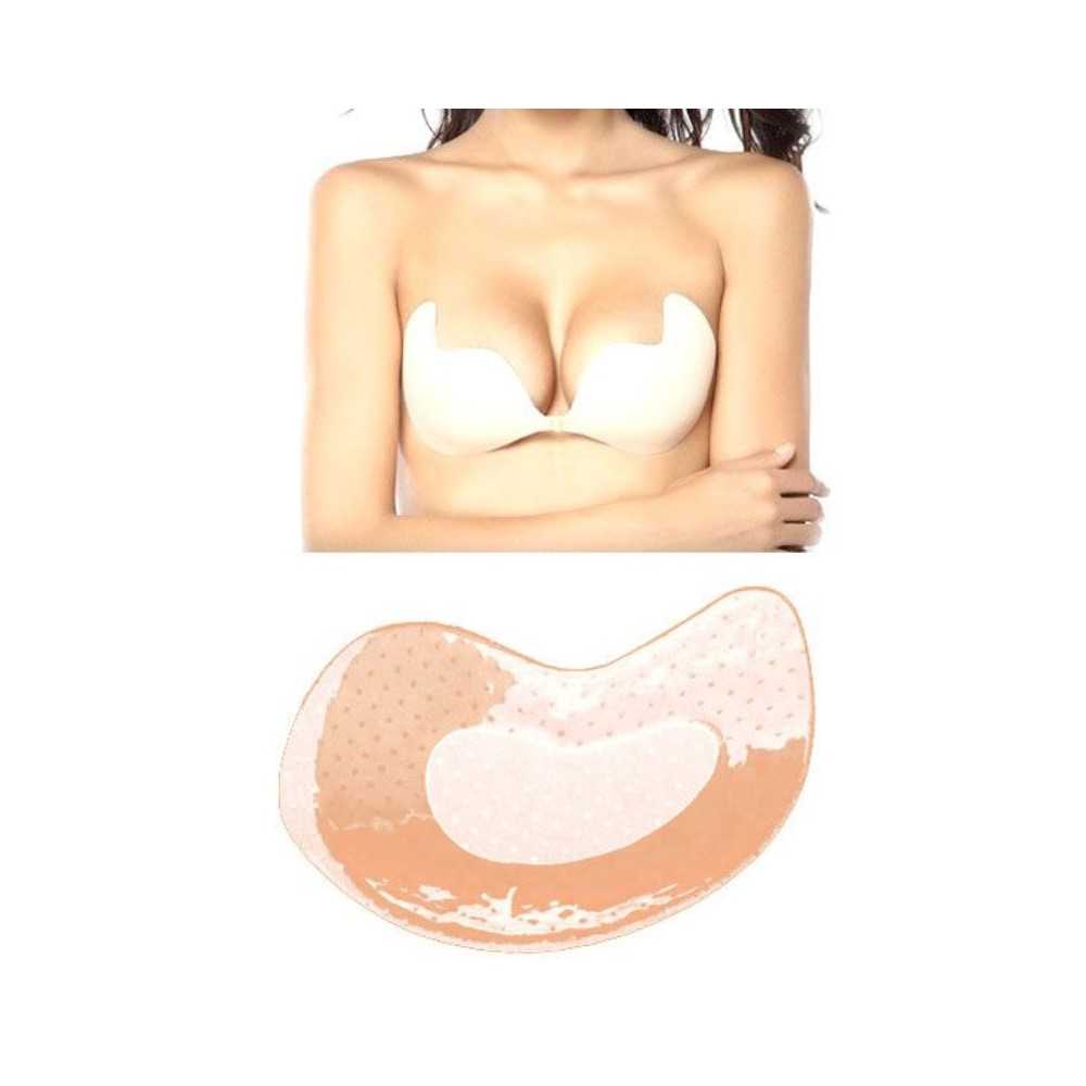 Bra push up invisible silicone Nude