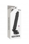 BaseCock Black Realistic Vibrator remote control 21cm