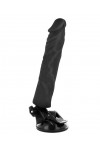 BaseCock Black Realistic Vibrator remote control 21cm