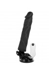 BaseCock Black Realistic Vibrator remote control 21cm