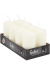 Hofer Non-drip Pillar Candles 45x90mm 12h Box of 8Pcs Ivory