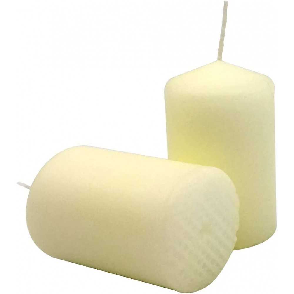 Hofer Non-drip Pillar Candles 50x80mm 17h 2Pcs Ivory