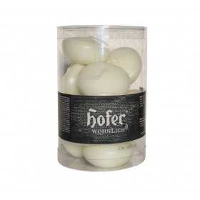 Hofer Maxi Tealight Candele Lumini Non profumati 8h 57mm 36Pz Bianco