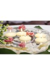 Hofer Floats Ivory Unscented Candles 5cm 2-4h burning time 10pcs